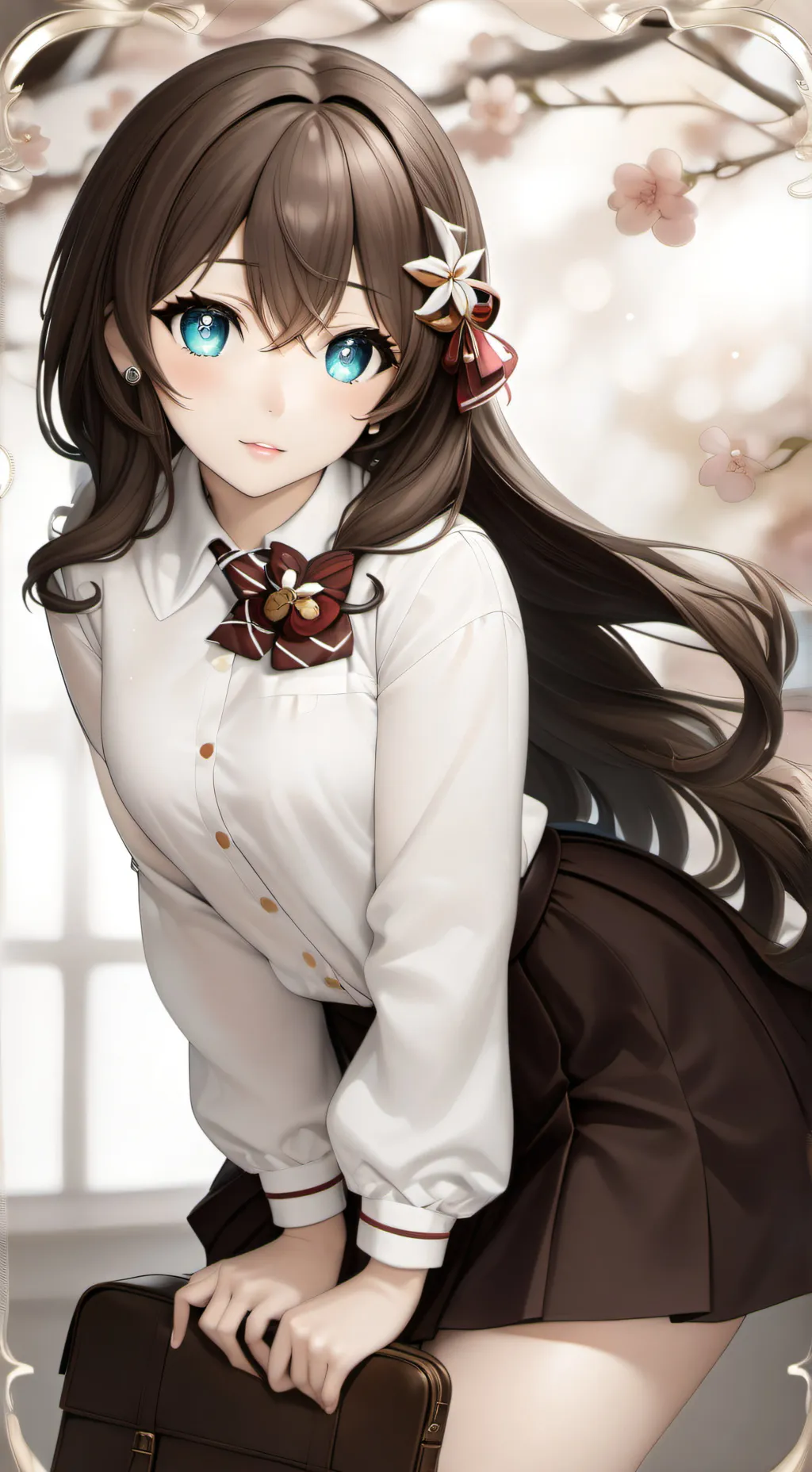 ai character: rose background