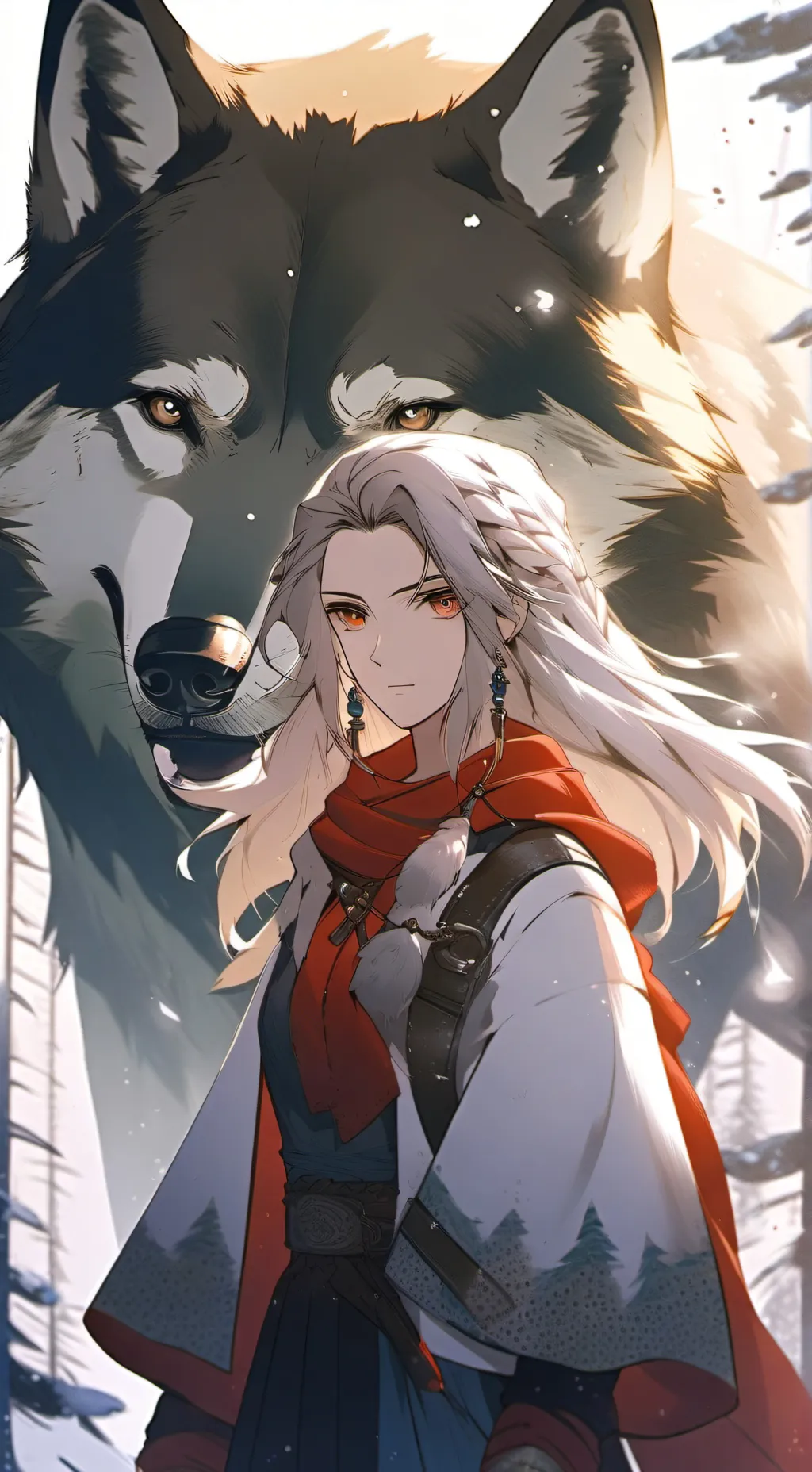 ai character: LRRH Analog Horror background