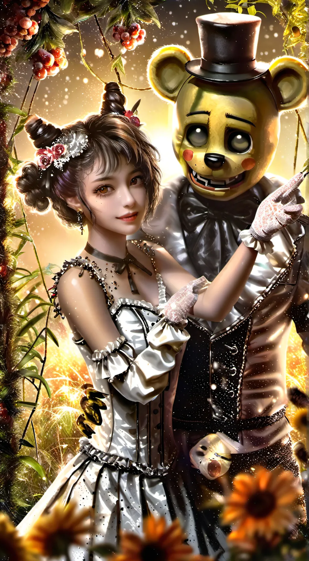 ai character: Sundrop/Moondroo background