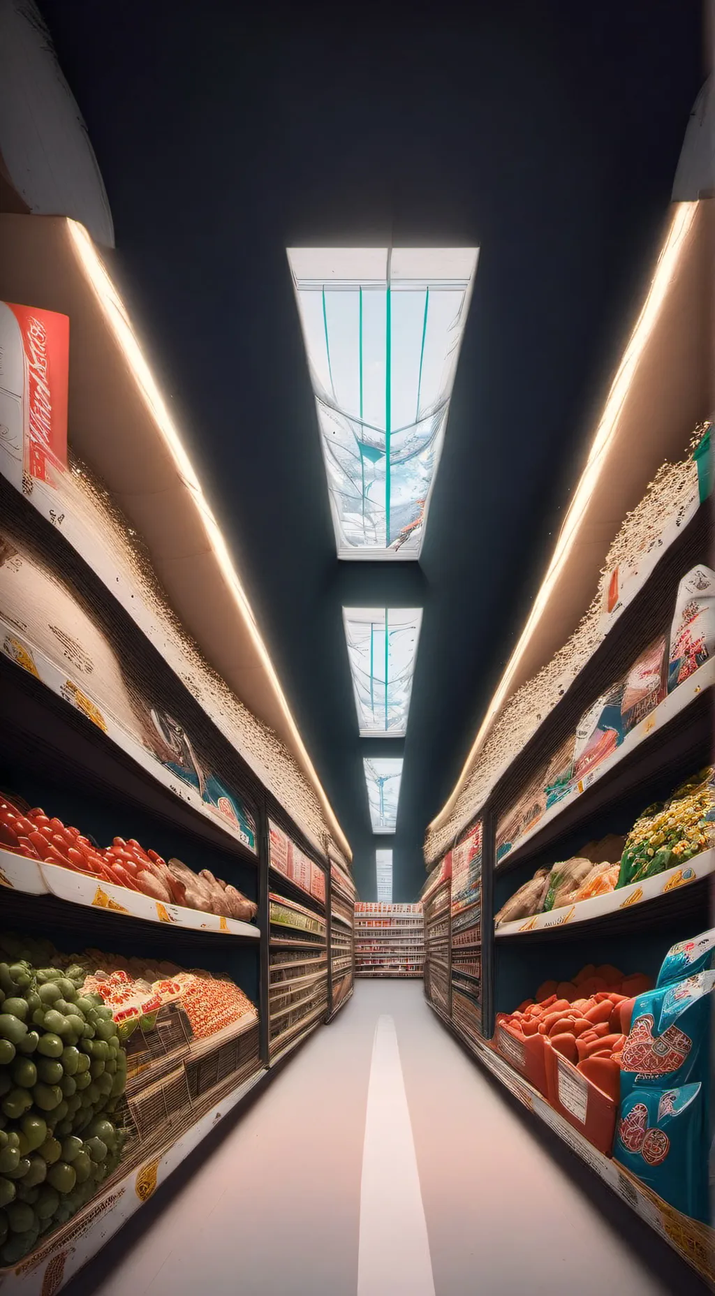 ai character: supermercado  background