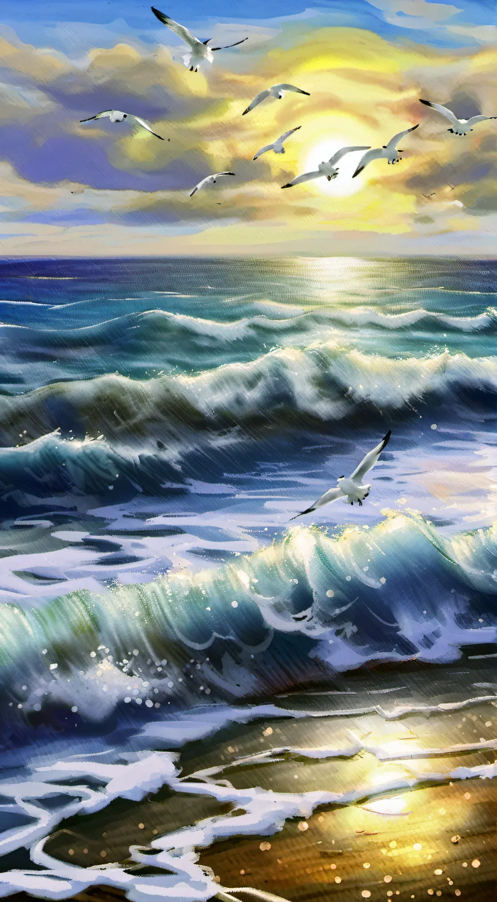 ai character: Mha beach day  background