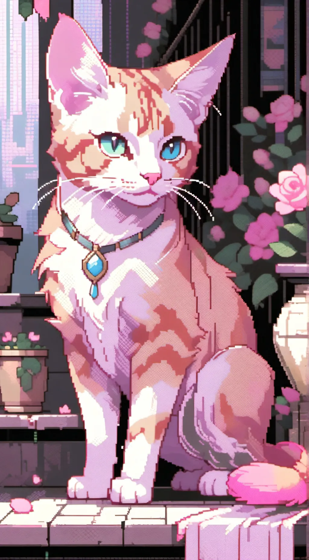 ai character: peach background