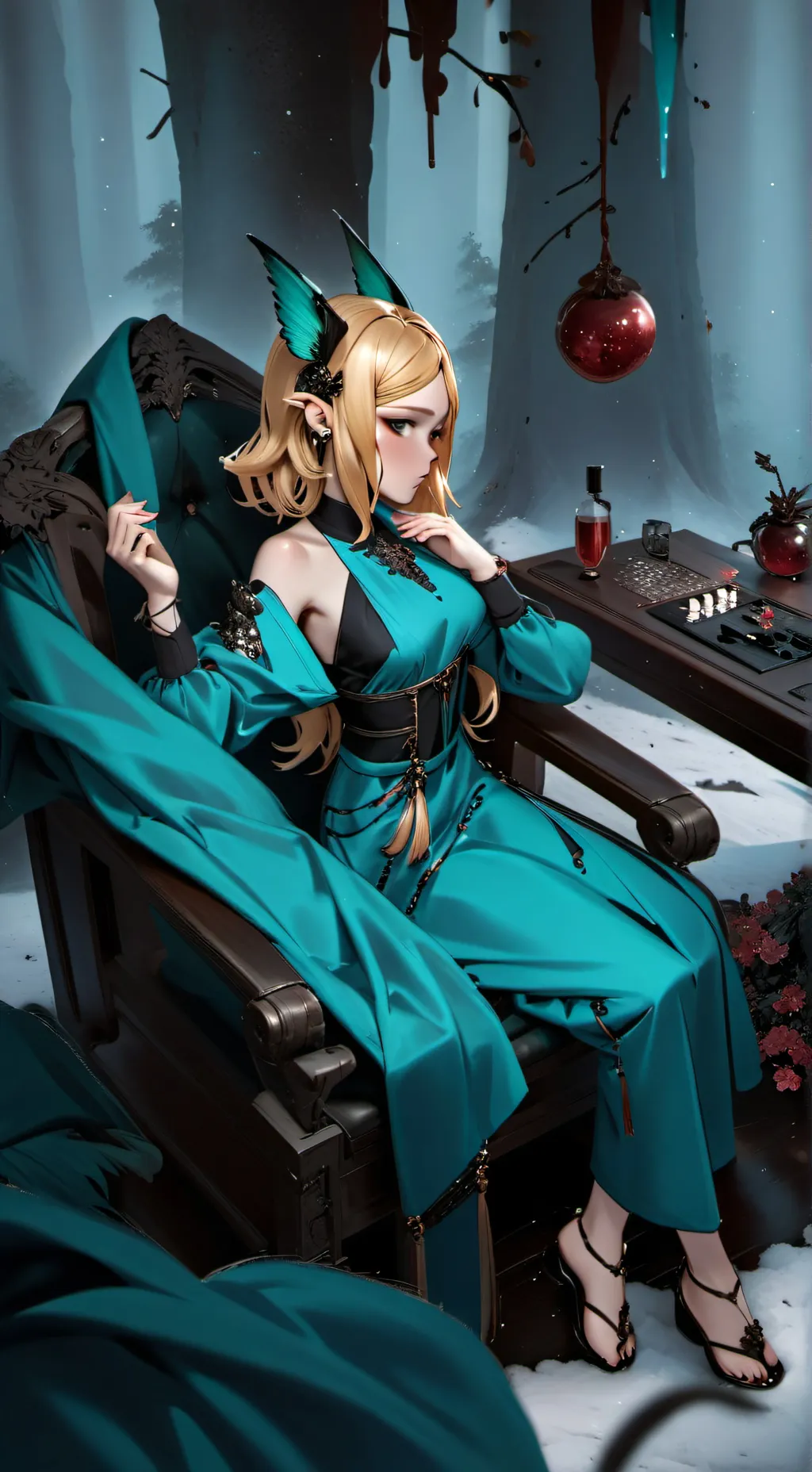 ai character: Женщина background