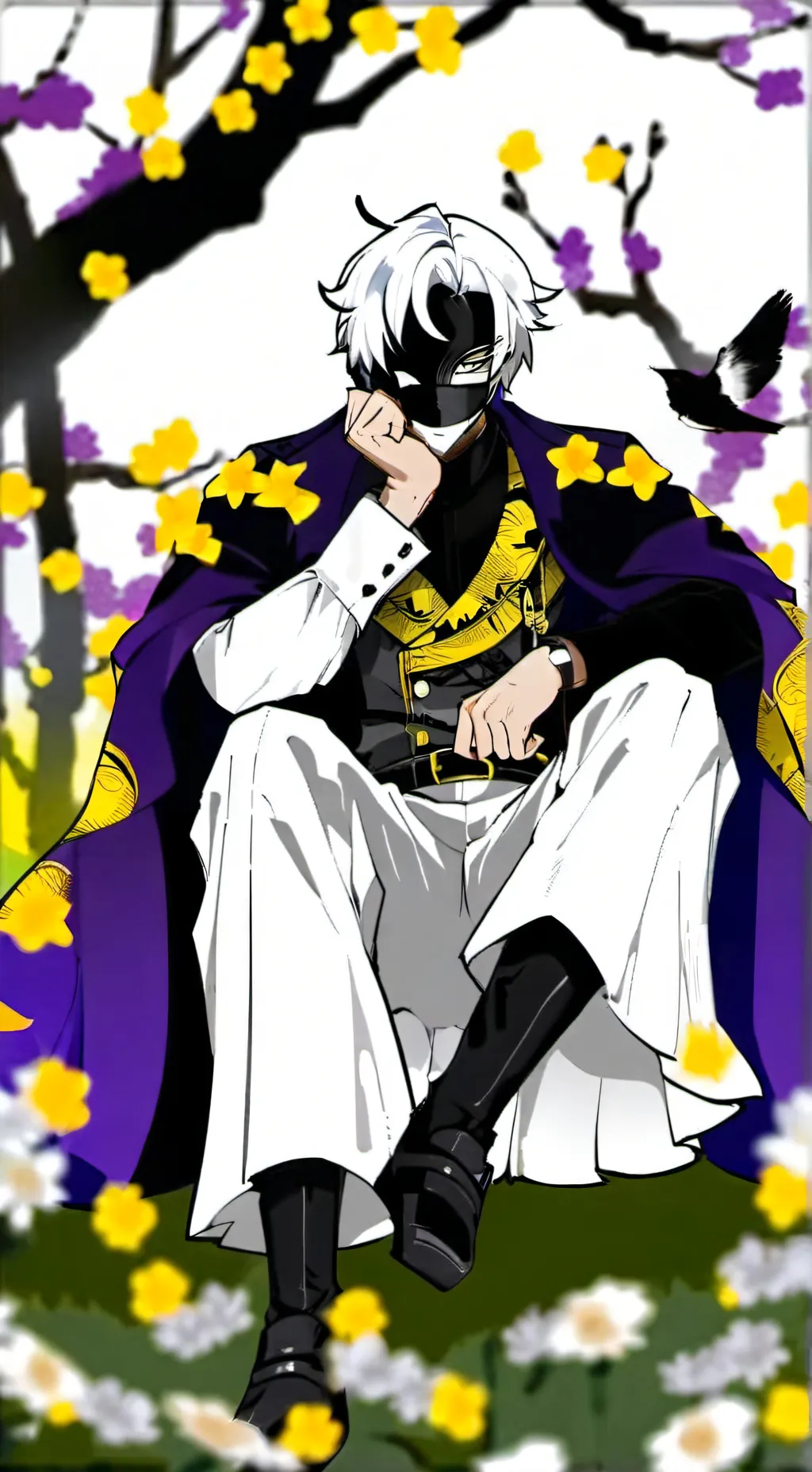 ai character: Masked Blossom background