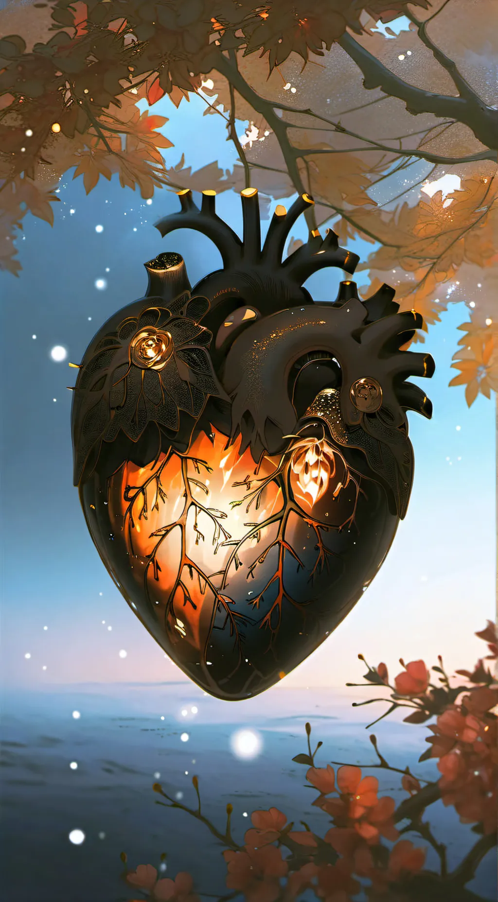 ai character: Organ human cells background