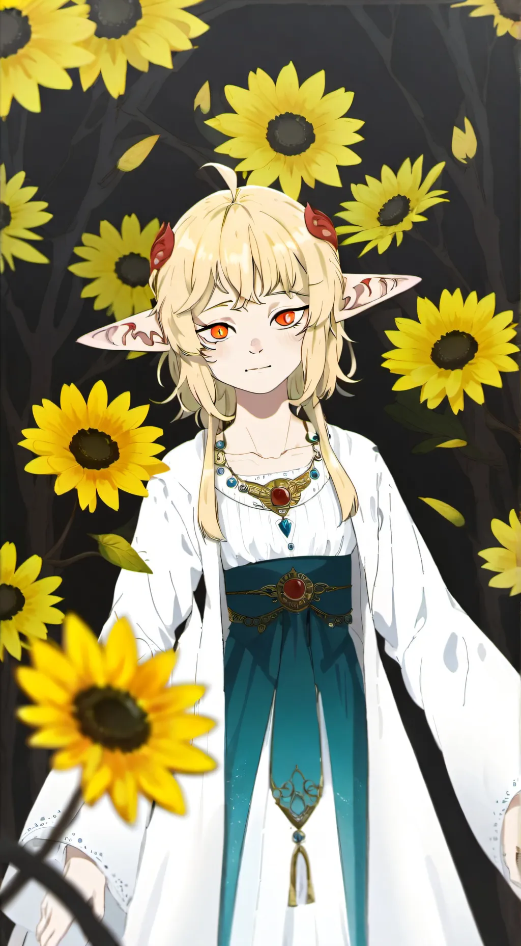 ai character: Blue background