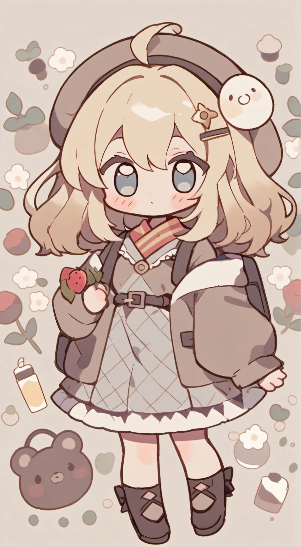 ai character: piscine background