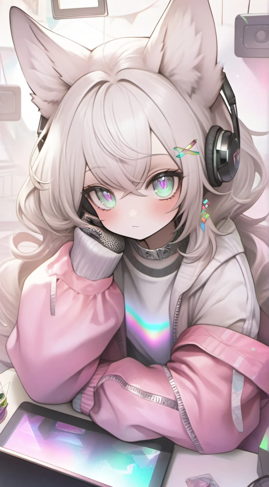 ai character: Pixel background