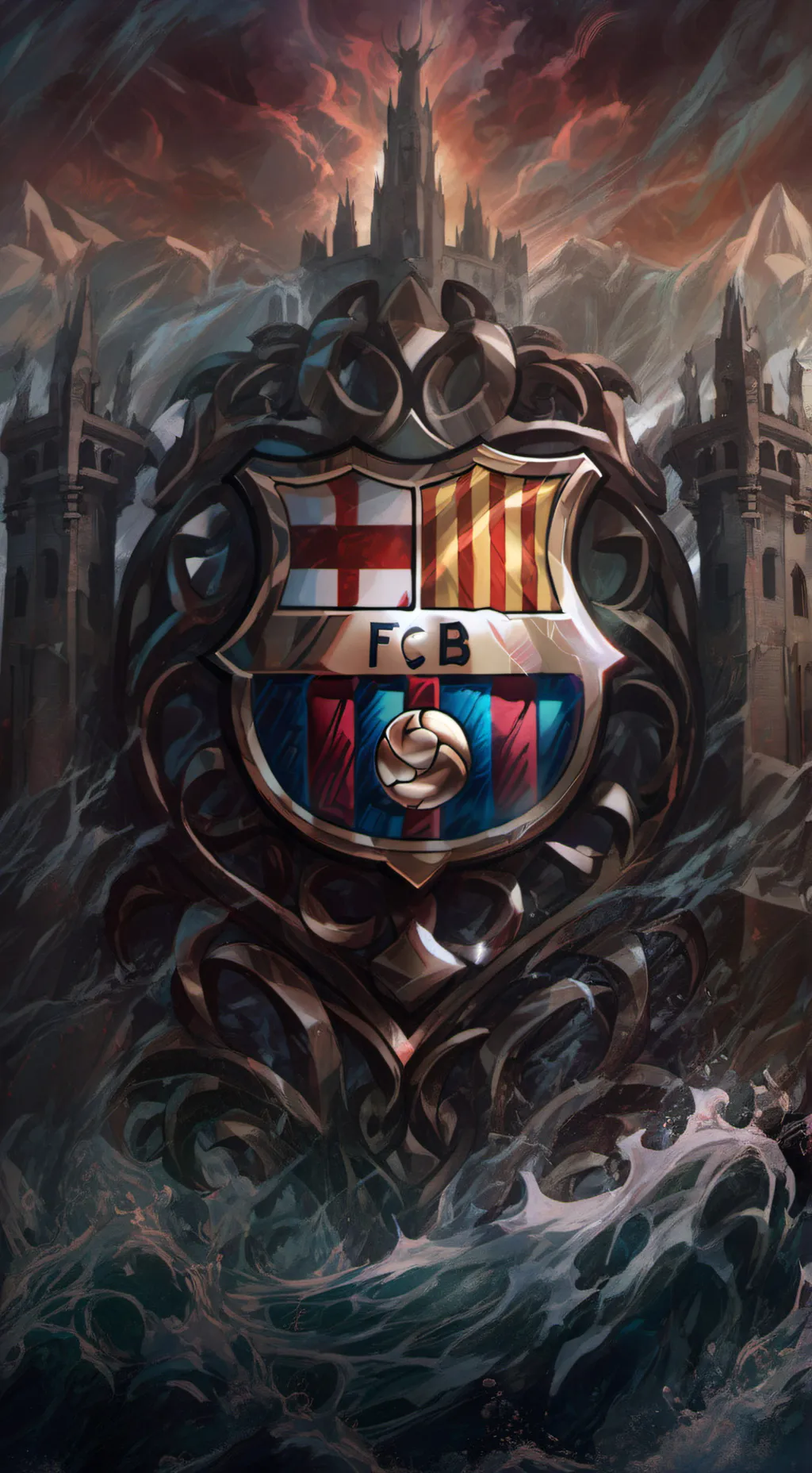 ai character: fc Barcelona  background