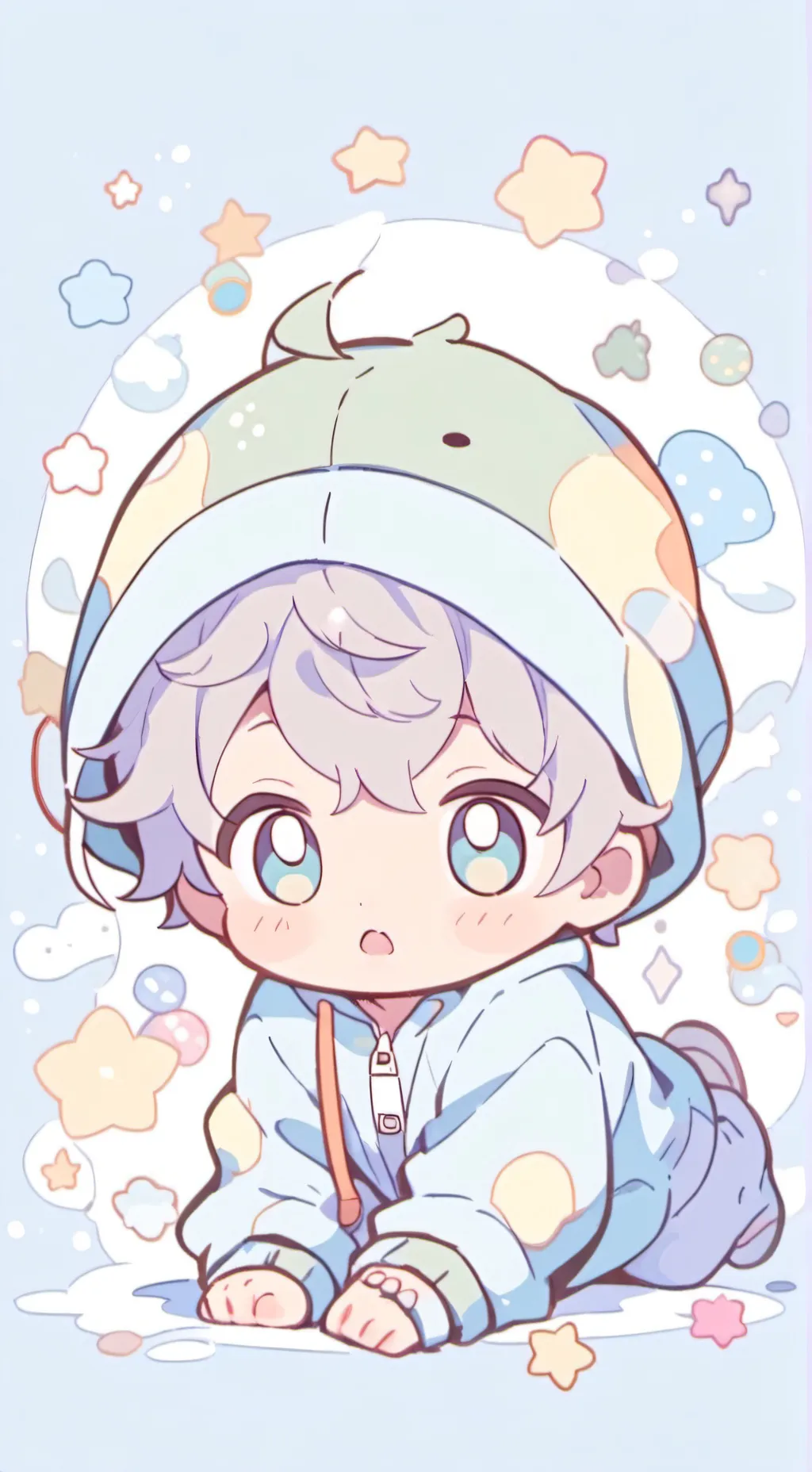 ai character: Tiny newborn baby background