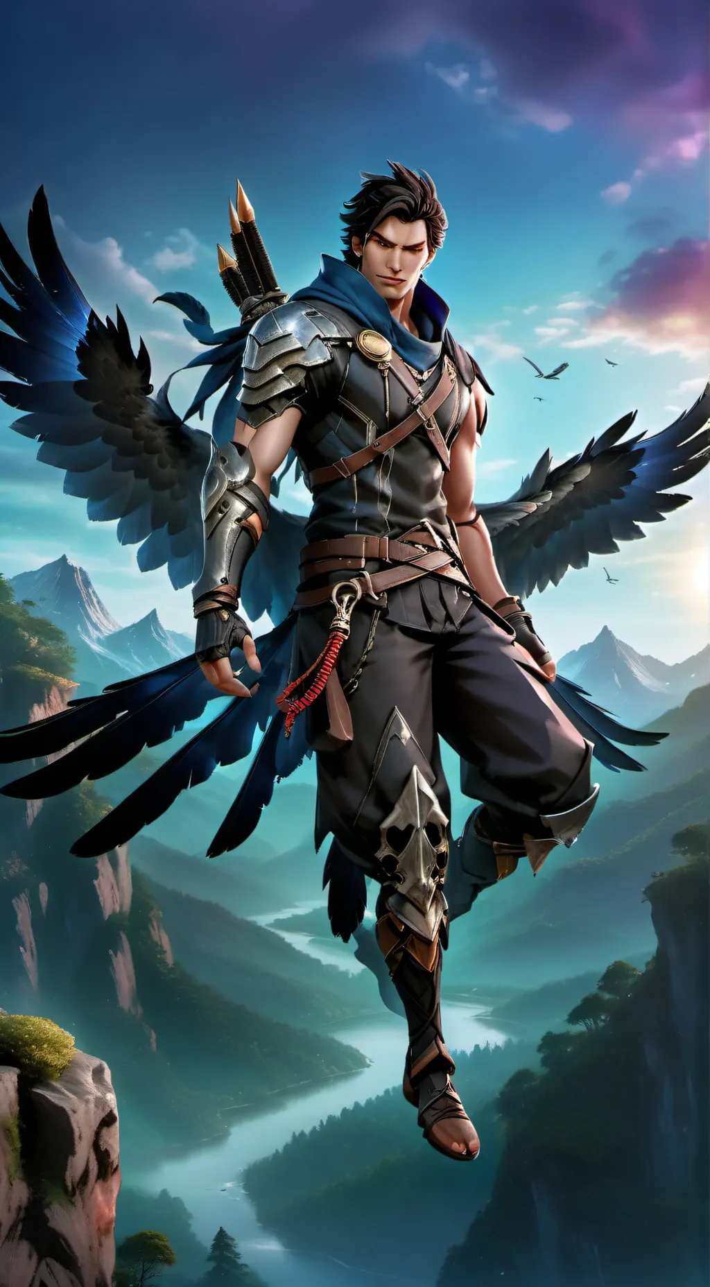 ai character: Kaelen Duskwind background