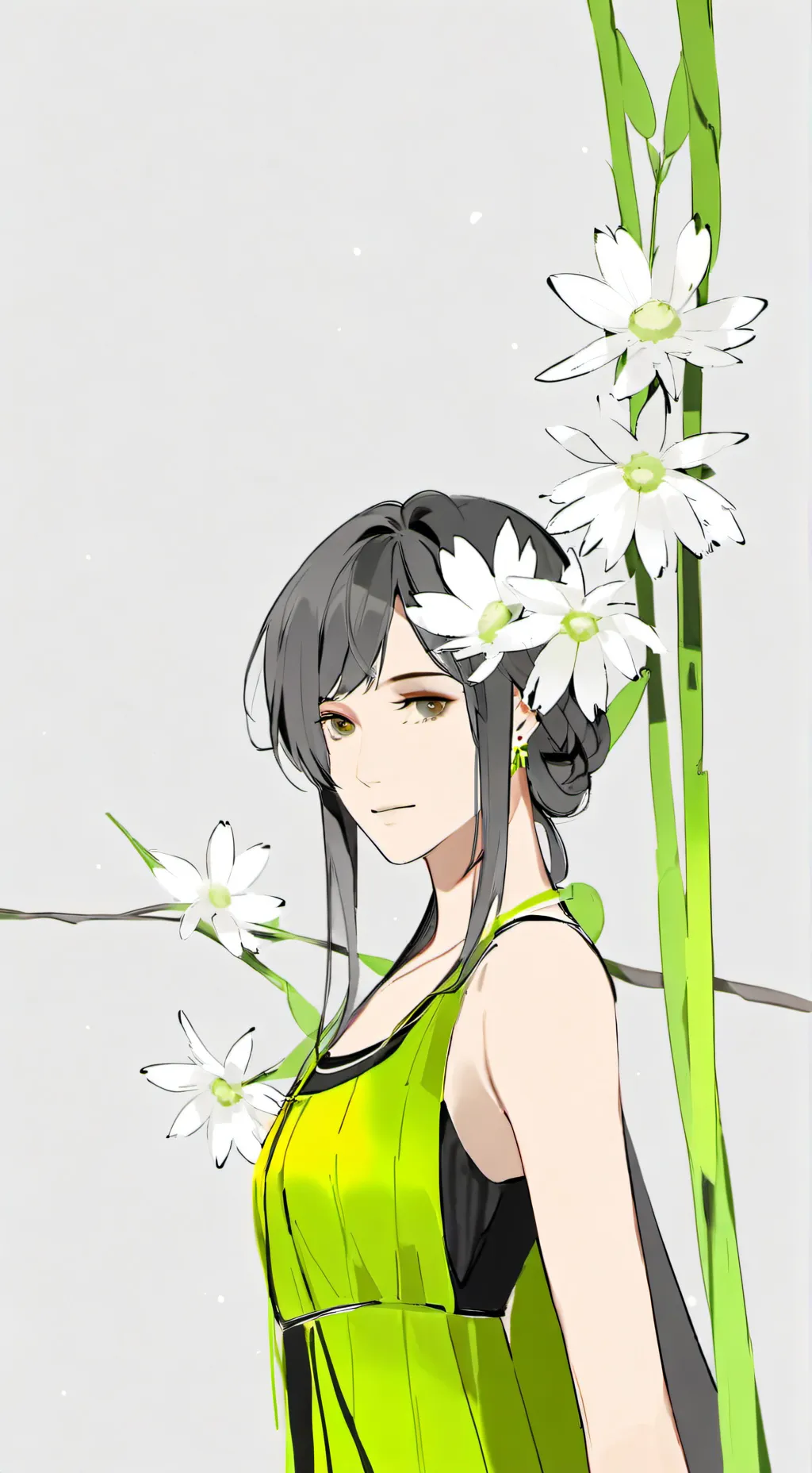 ai character: DW flower infectio background