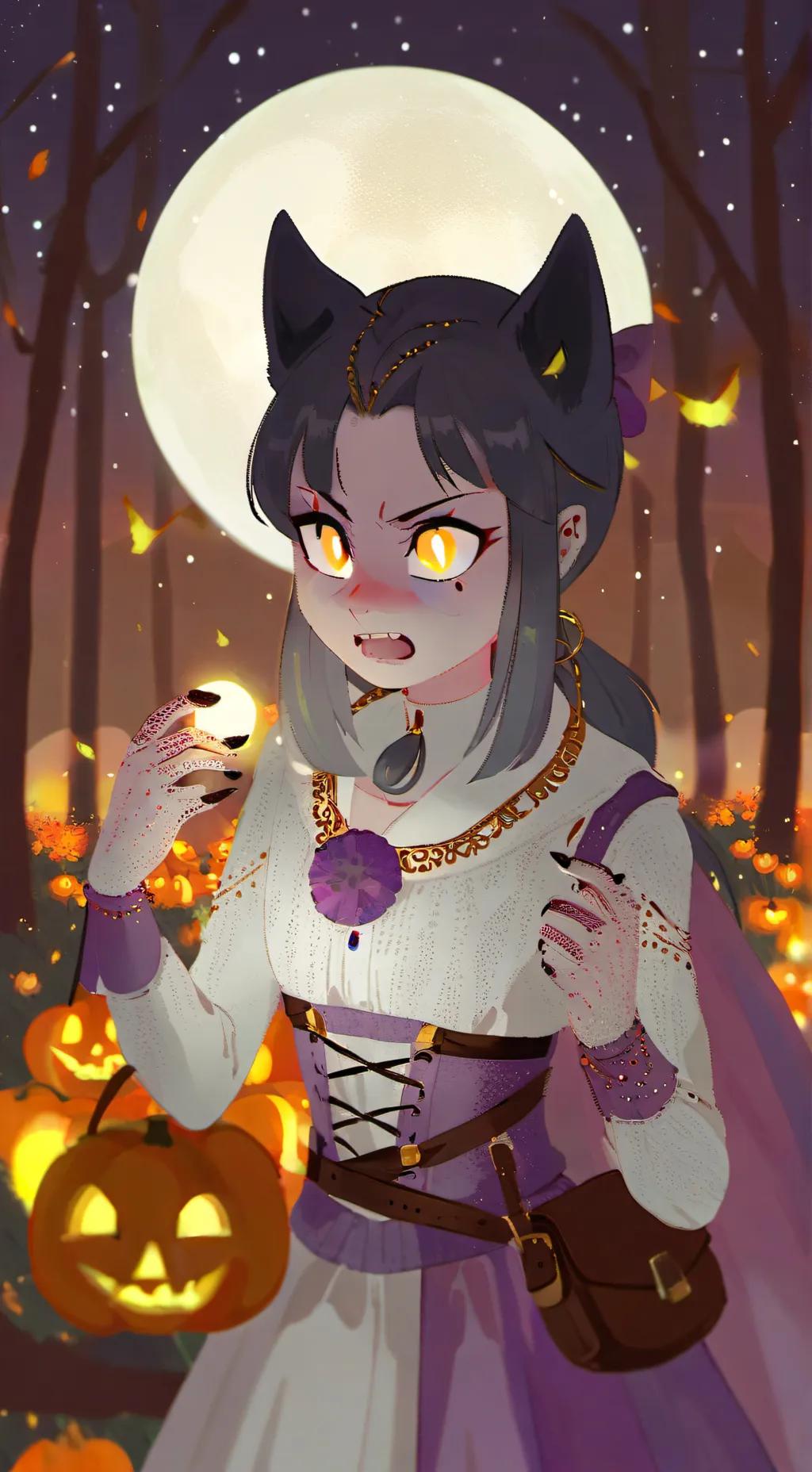 ai character: Werewolf twilight background