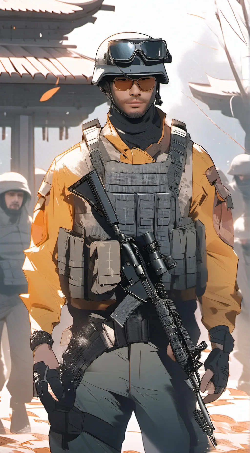 ai character: furry war background