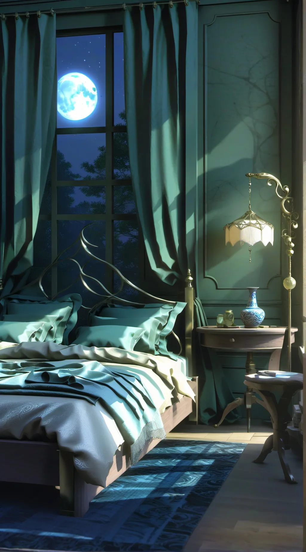 ai character: bedroom  background