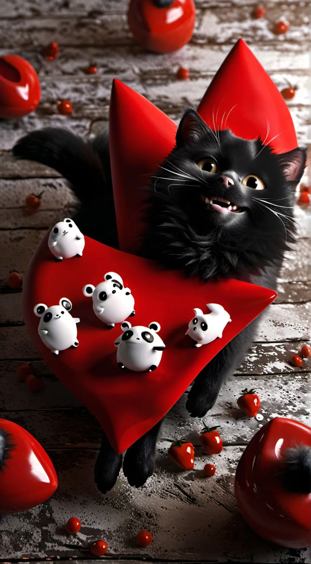 ai character: smiling critters  background