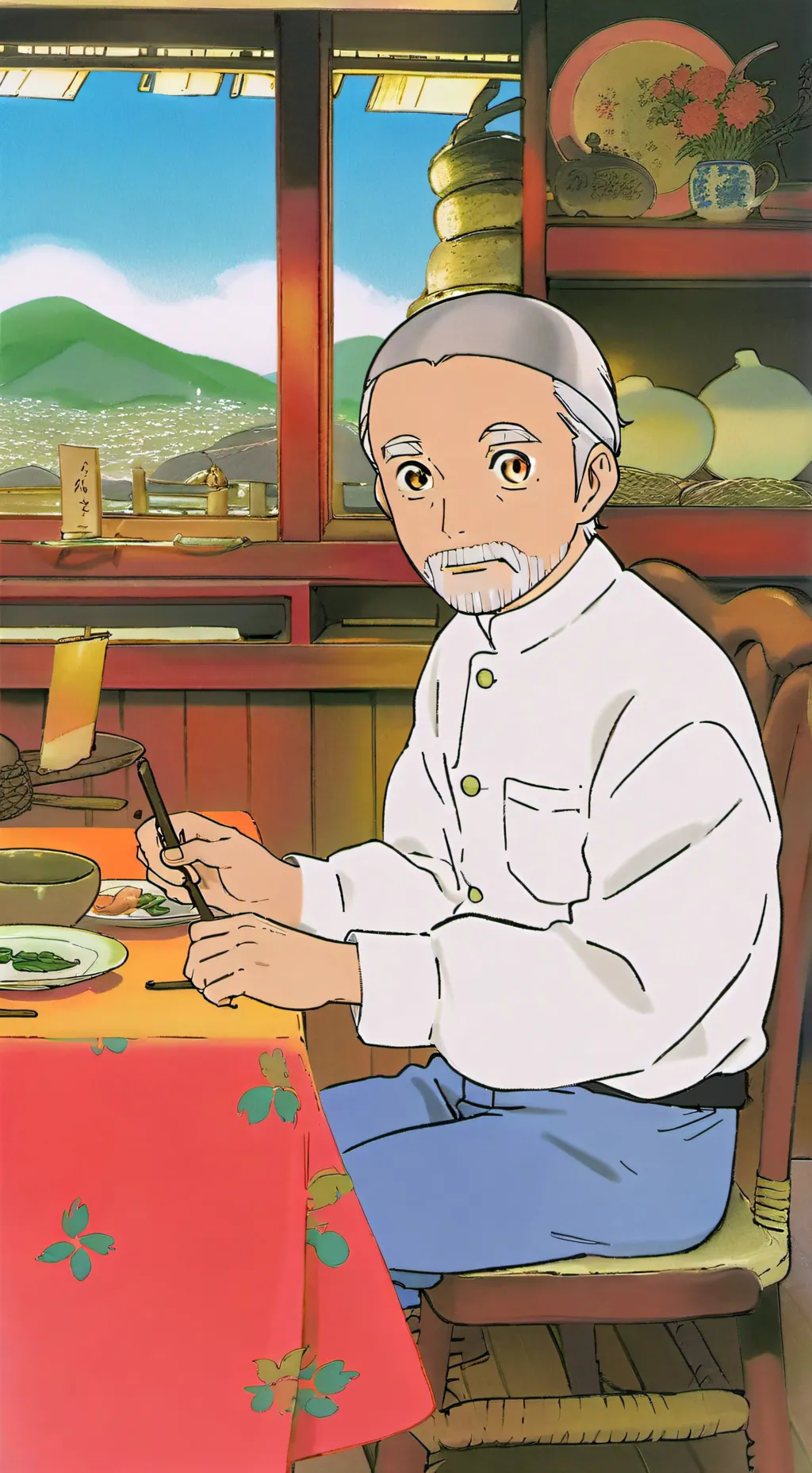 ai character: le H  background