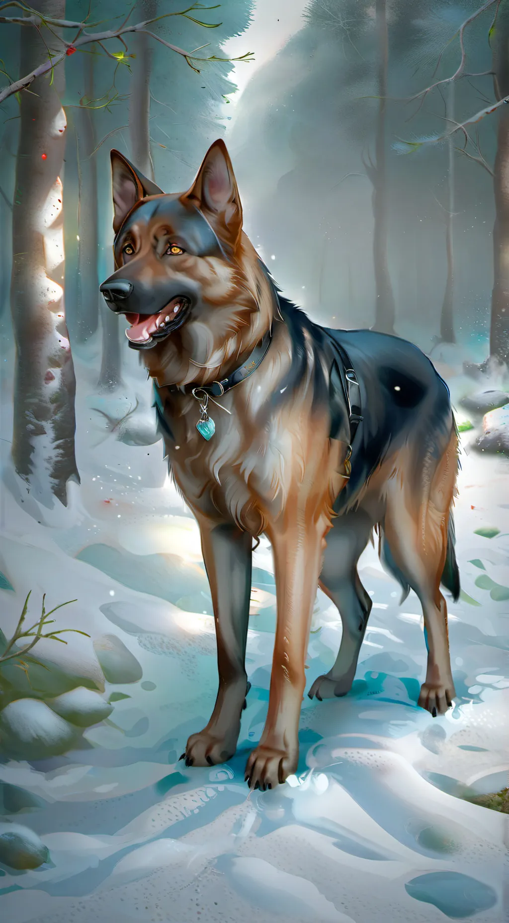 ai character: rex (dog) background