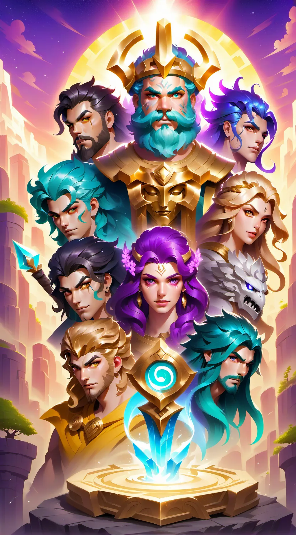 ai character: The Greek gods background