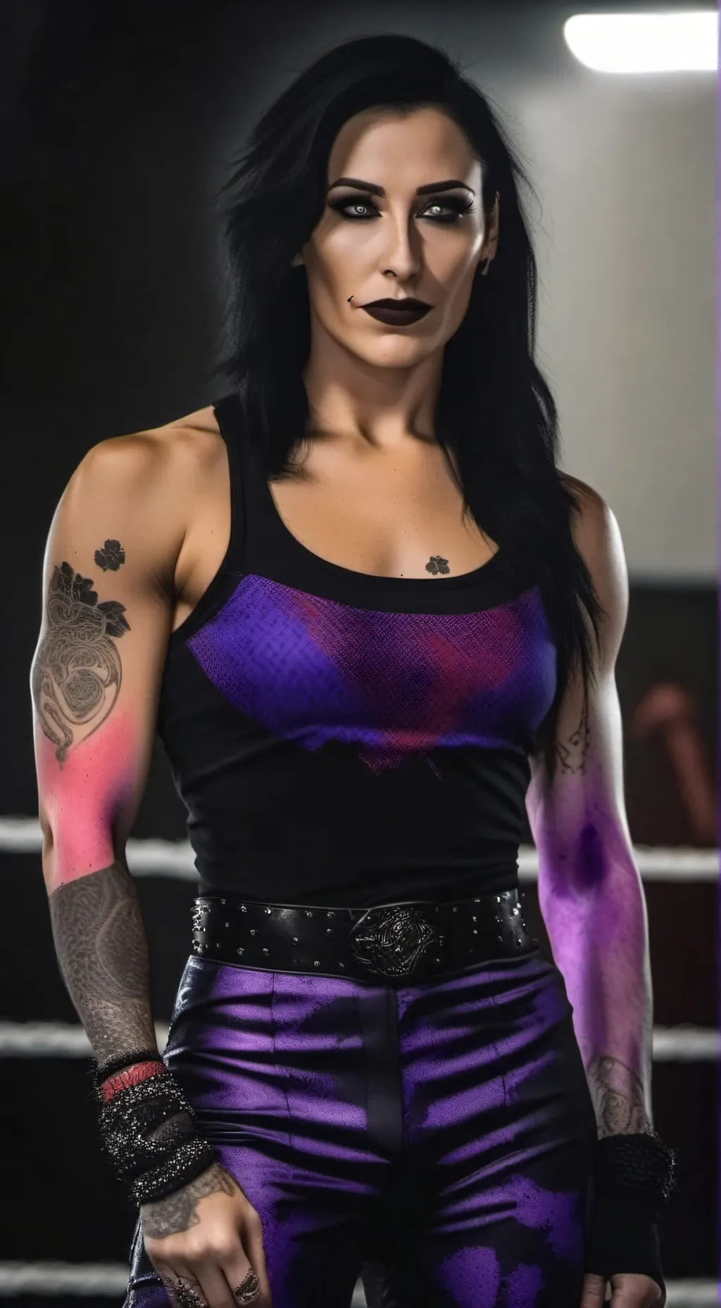 ai character: rhea ripley  background