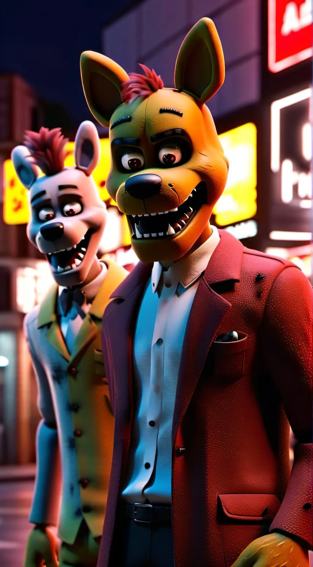 ai character: Foxy background