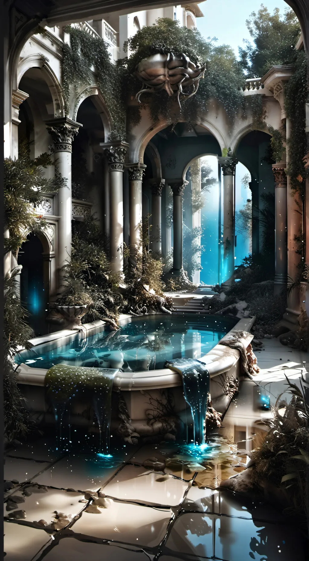 ai character: Mha pool background