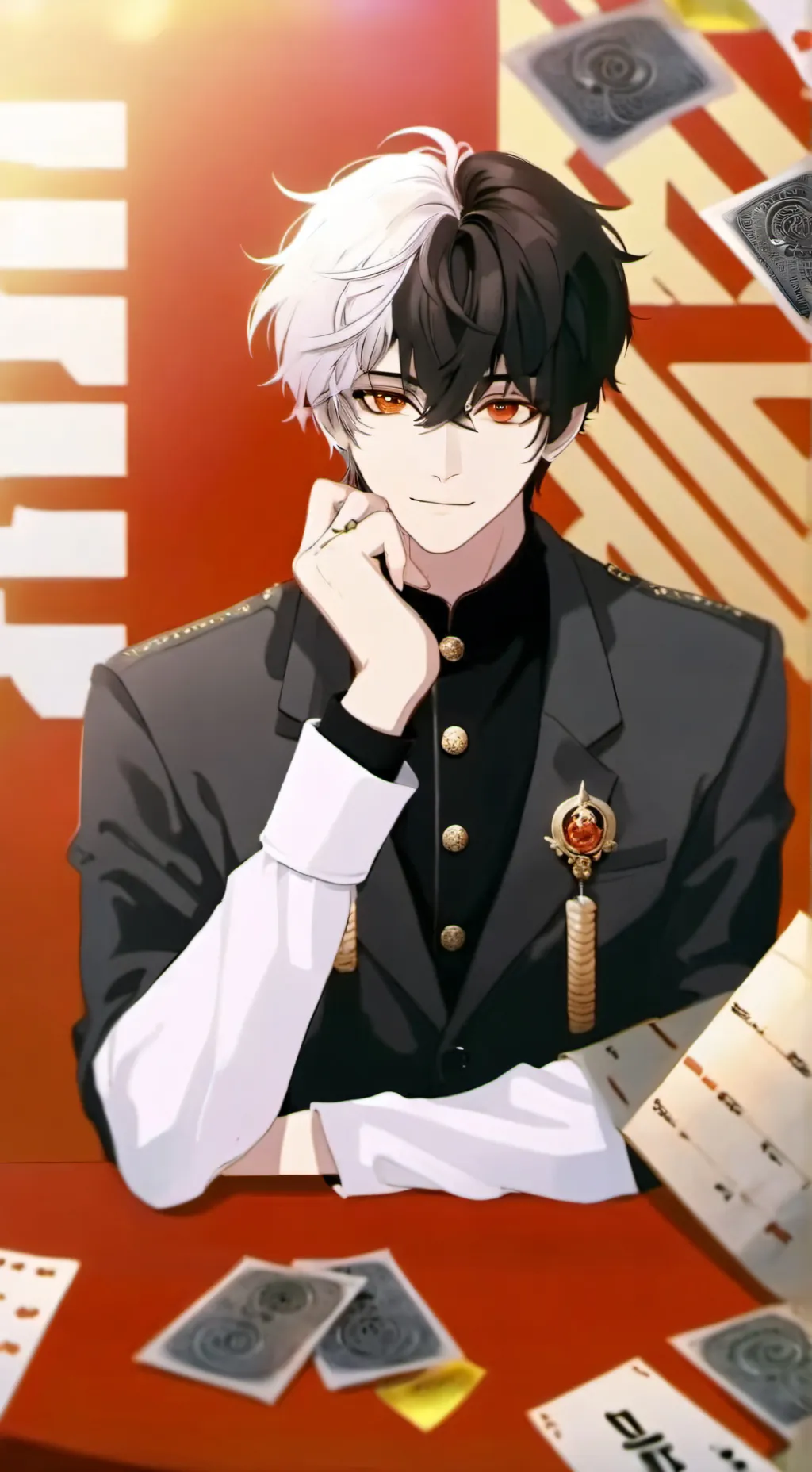 ai character: Leon  background