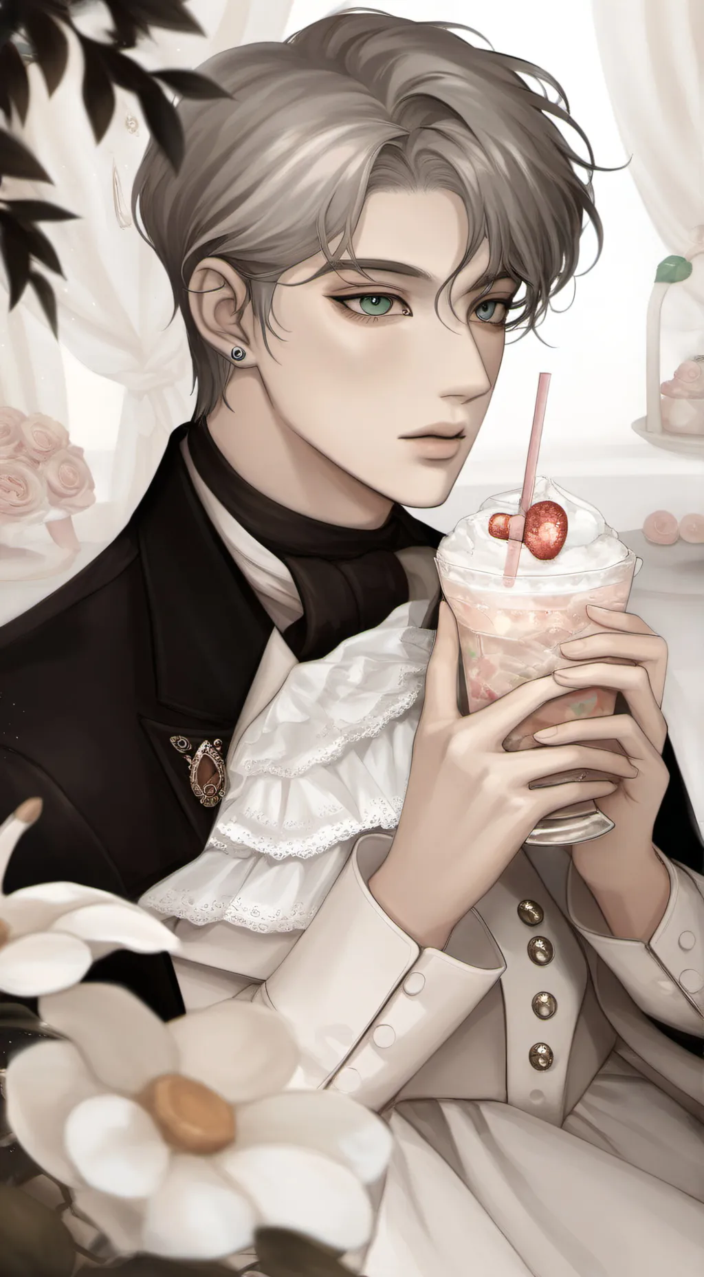 ai character:  D E N N I A L 🤍 background