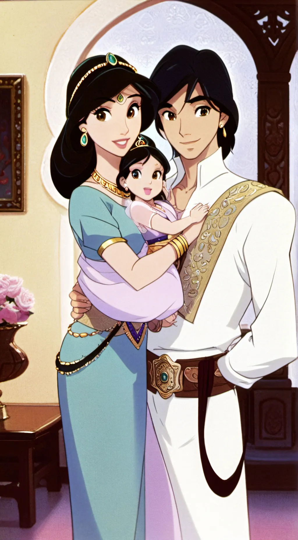 ai character: Jasmine Aladdin zo background