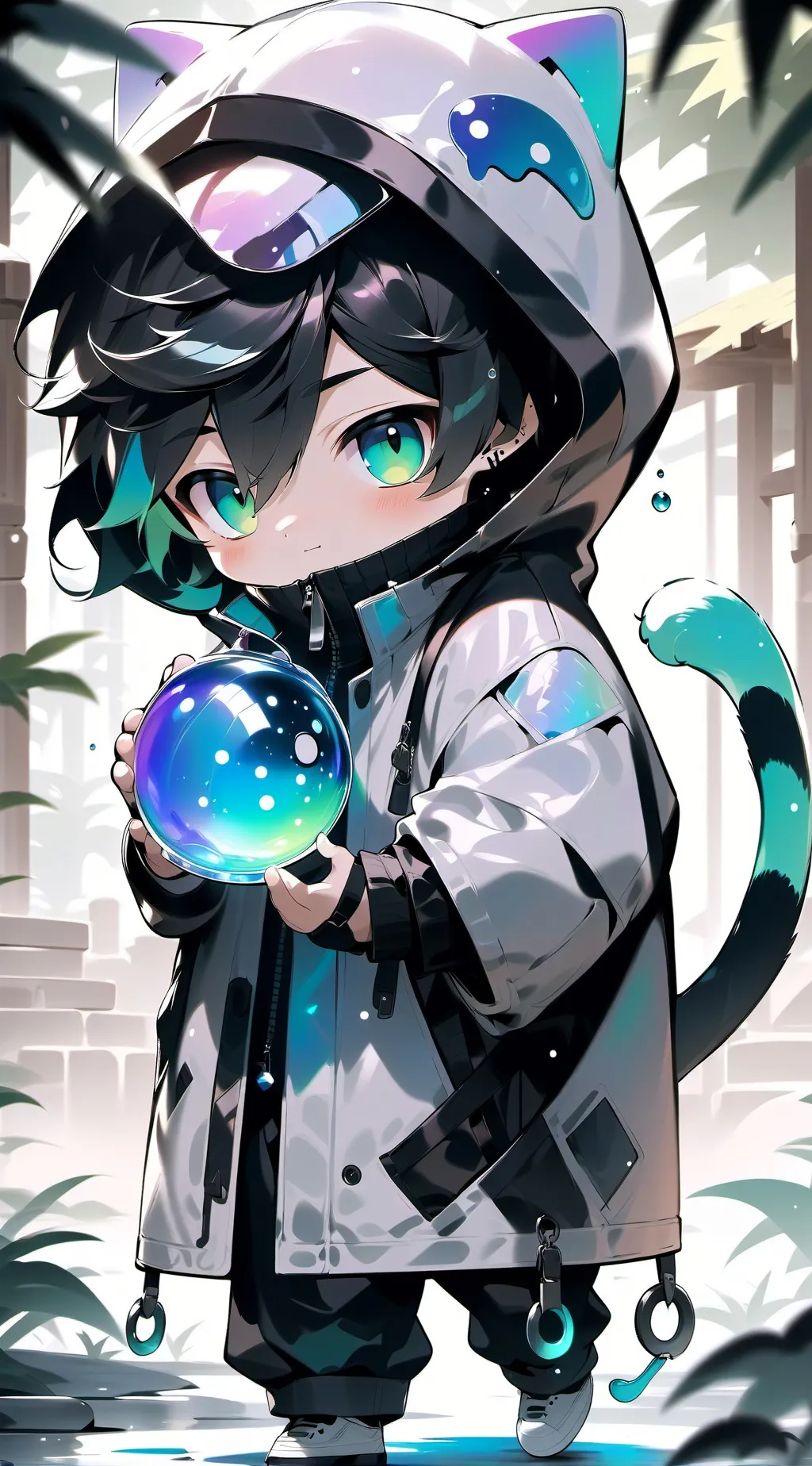 ai character: chating place background