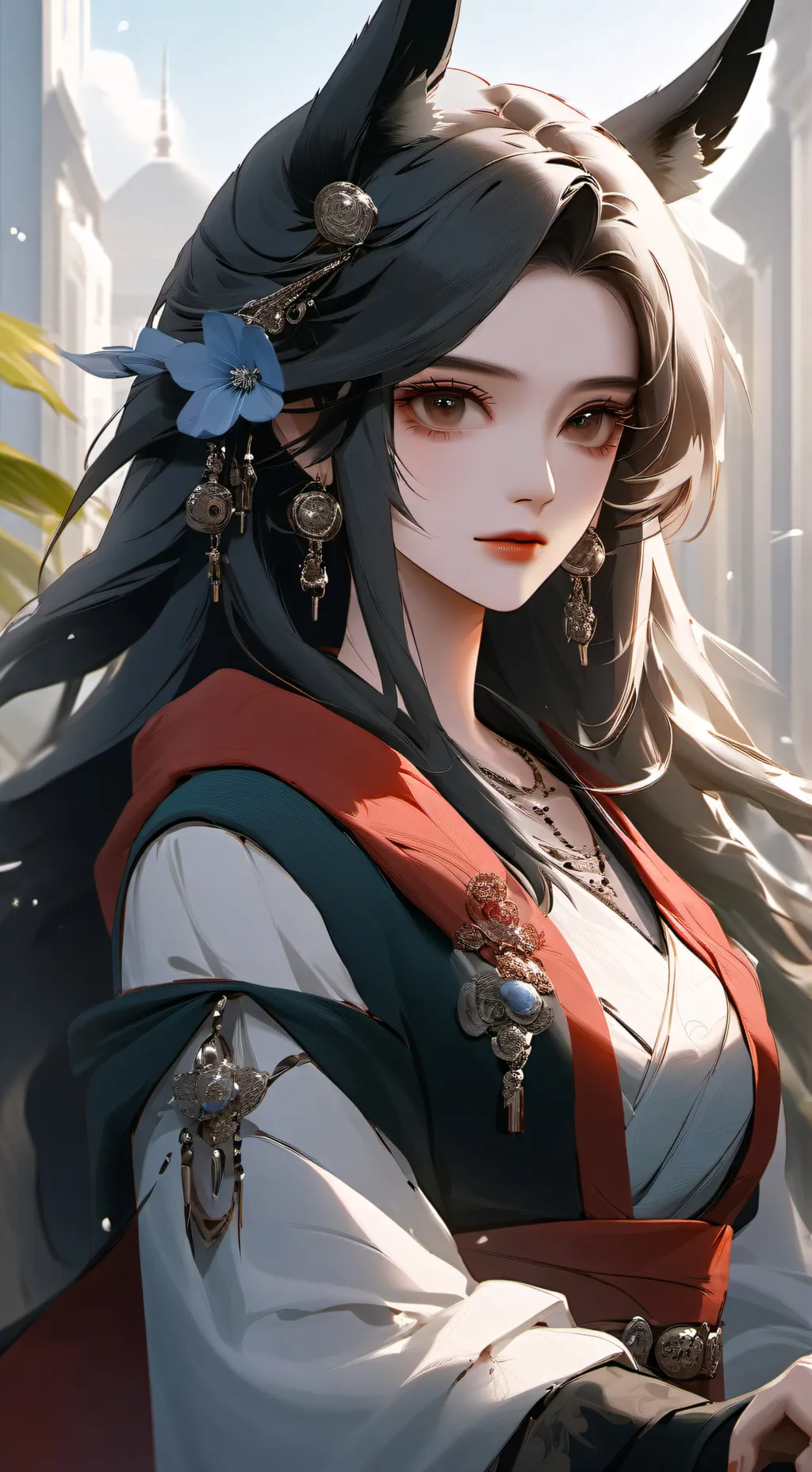 ai character: rose background