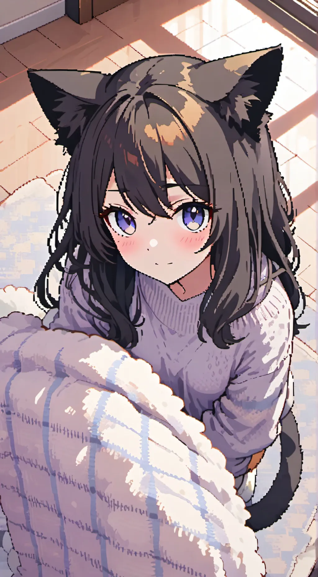 ai character: Sunshine Tortie Furry background