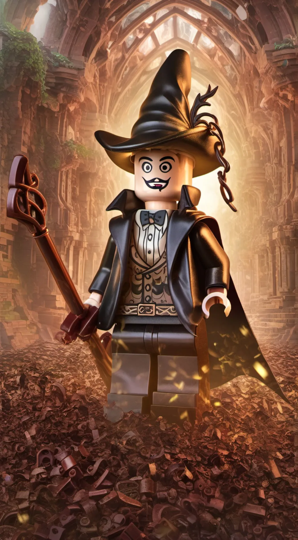 ai character: Lego man background