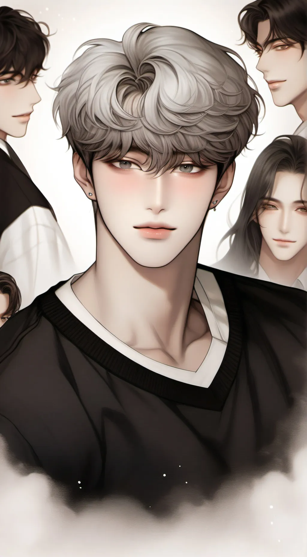 ai character: kang Jihoon(idol) background