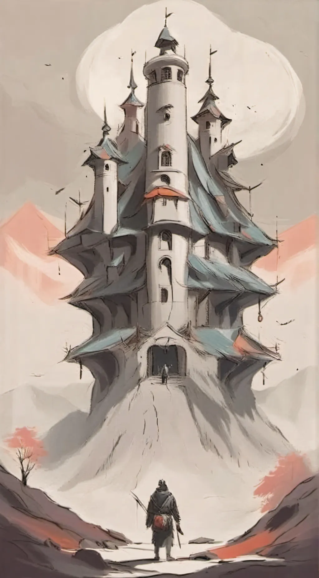 ai character: The temple background