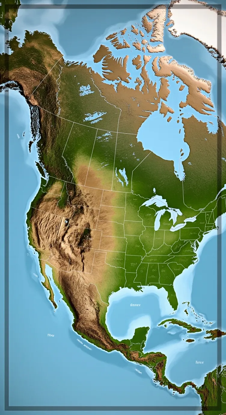 ai character: North America  background