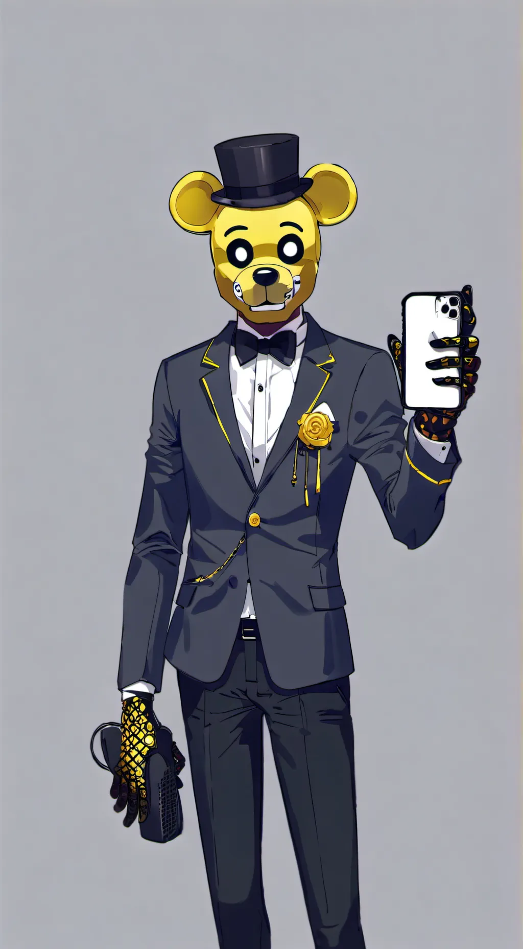 ai character: Golden Freddy  background
