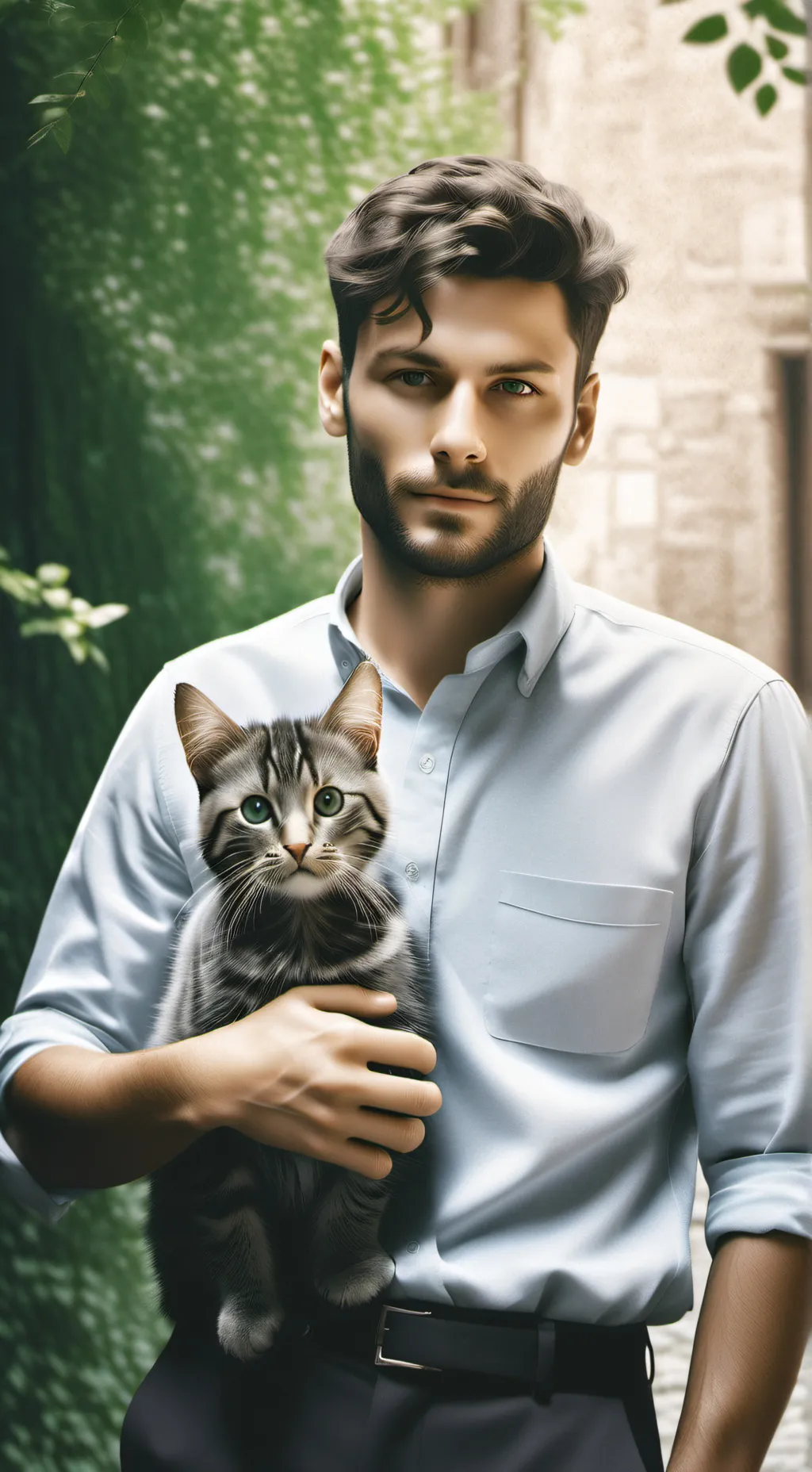 ai character: Diego ha il gatto  background