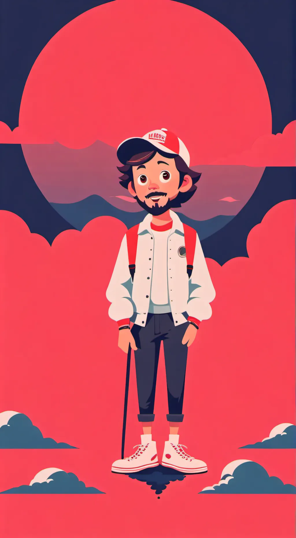 ai character: Chuck E. Cheese background