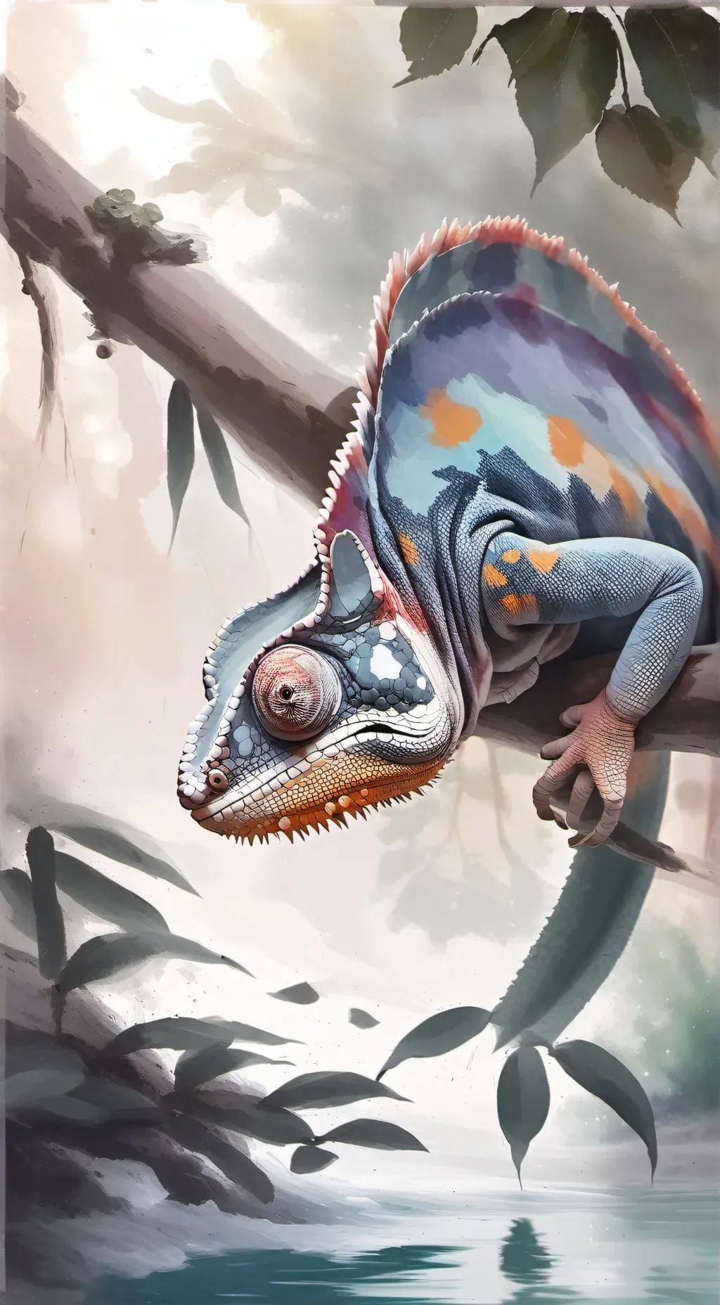 ai character: Chamäleon background