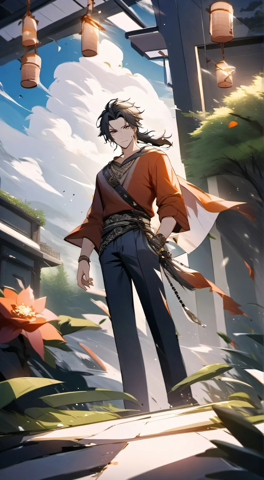 ai character: Аш background