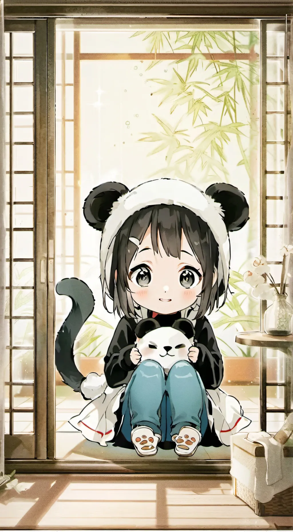 ai character: Panda Paws background