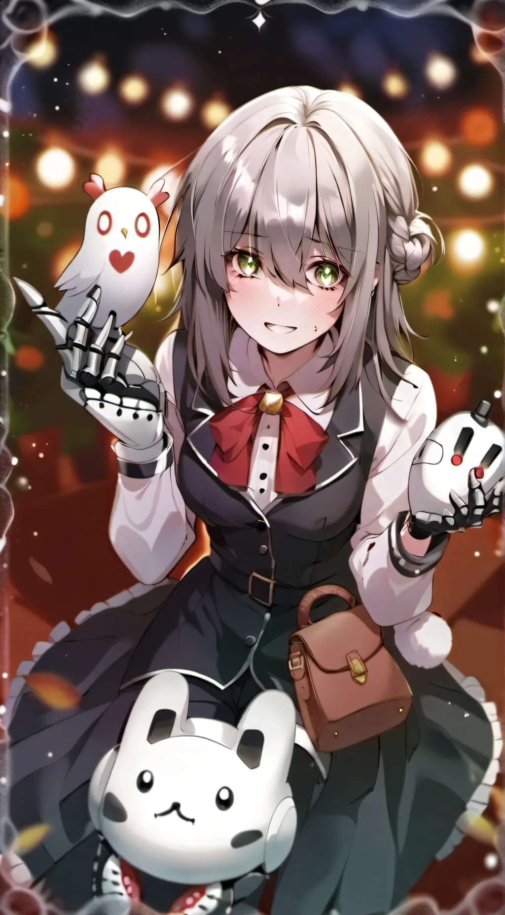 ai character: Chica robot background