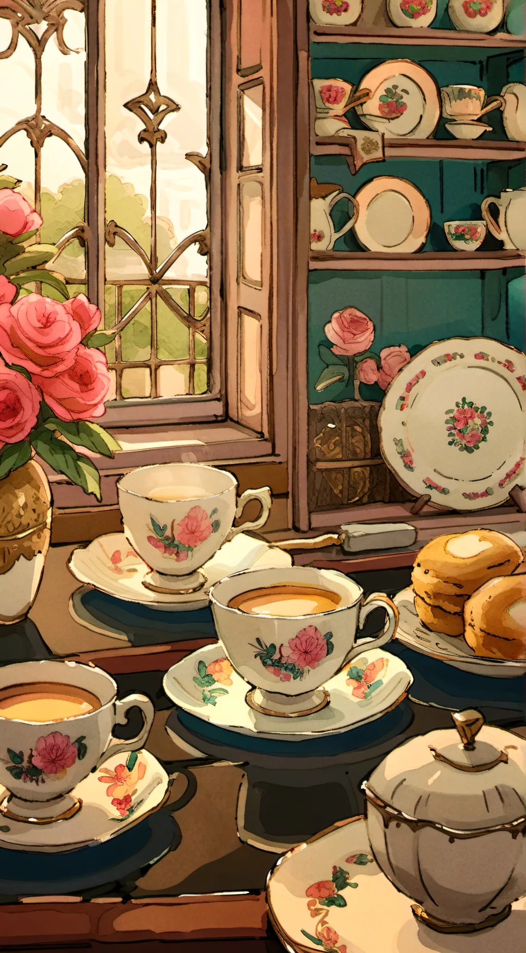 ai character: Mha morning  background