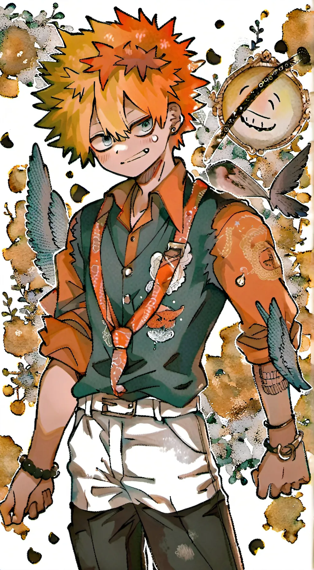 ai character: depressed bakugo background