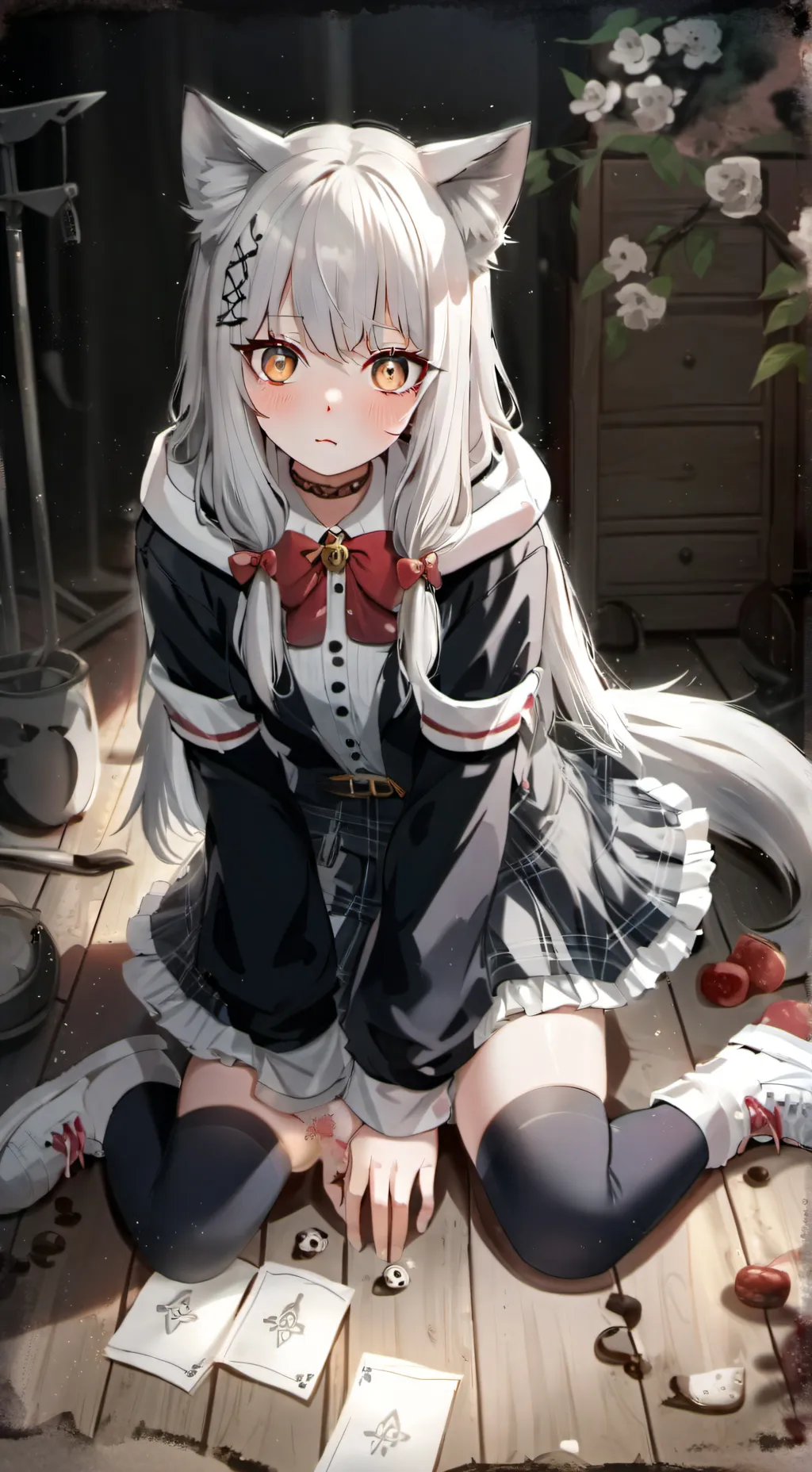ai character: Death Kitty  background