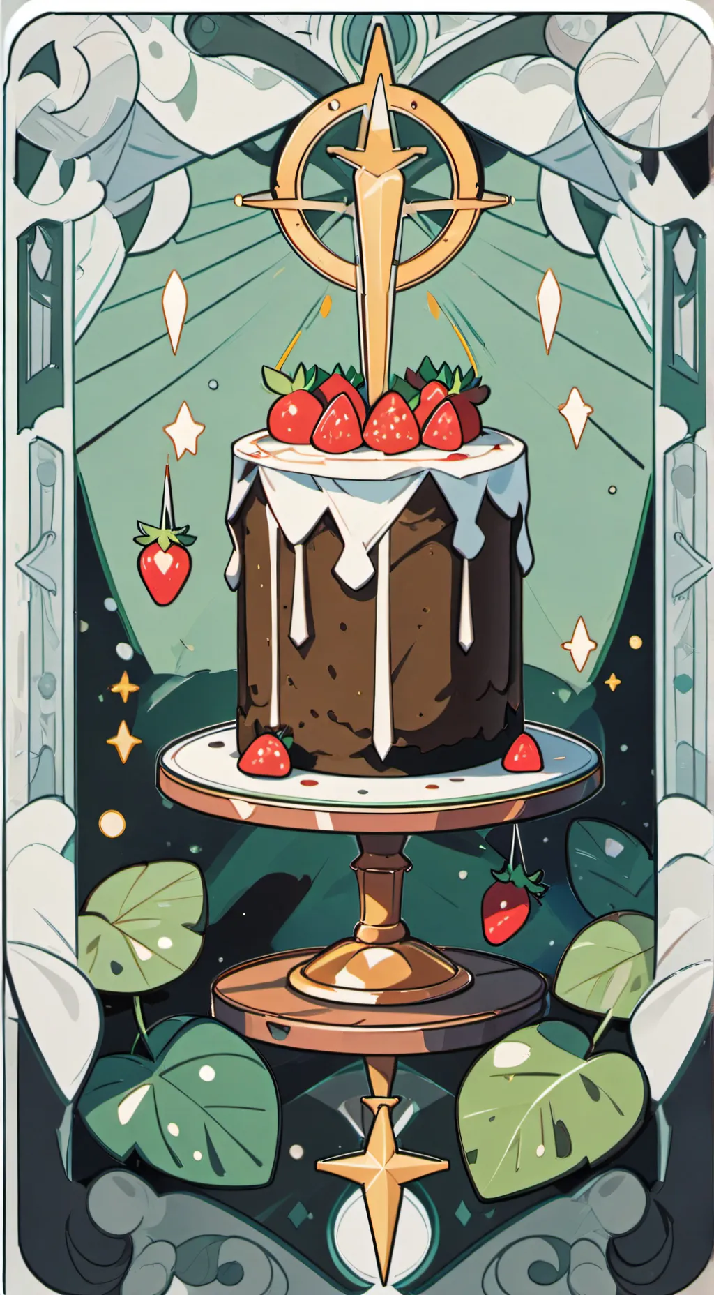 ai character: fruitcake background