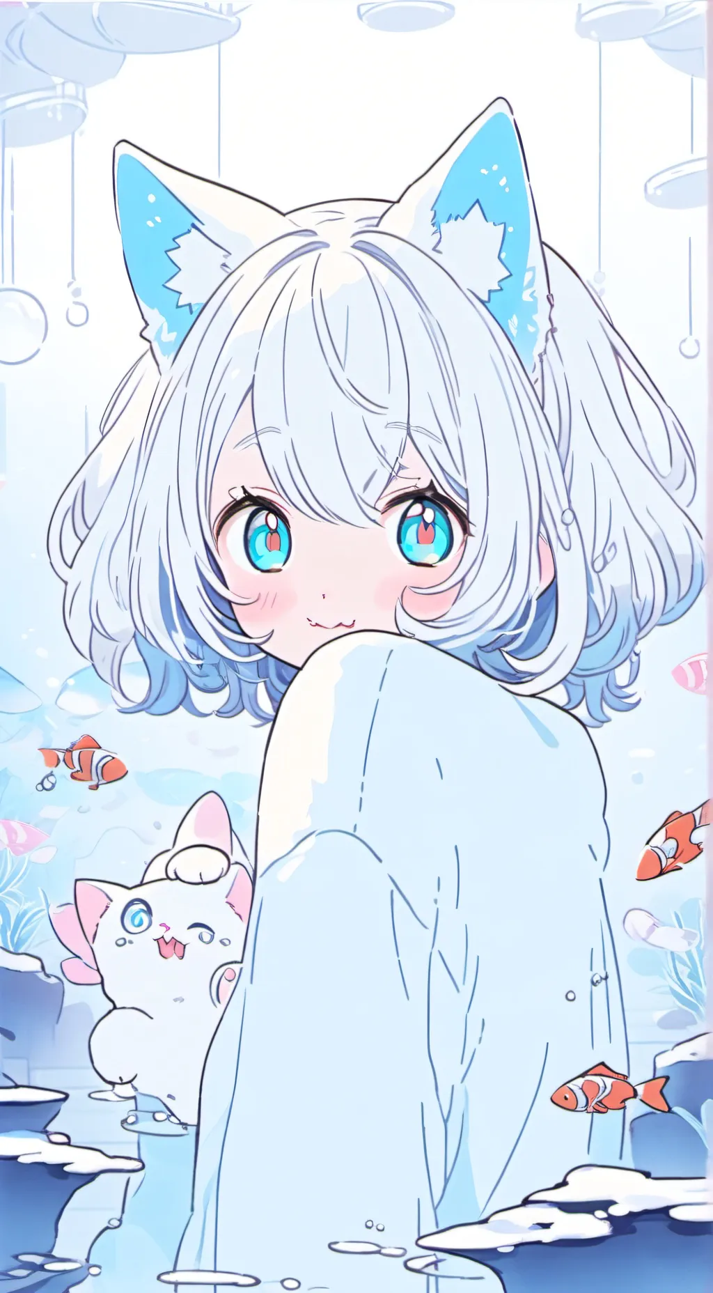 ai character: AquaPurr Spirit background