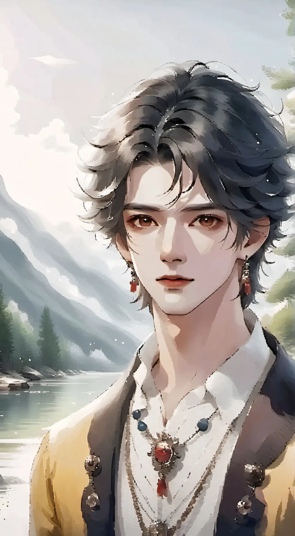 ai character: Sky👍 background