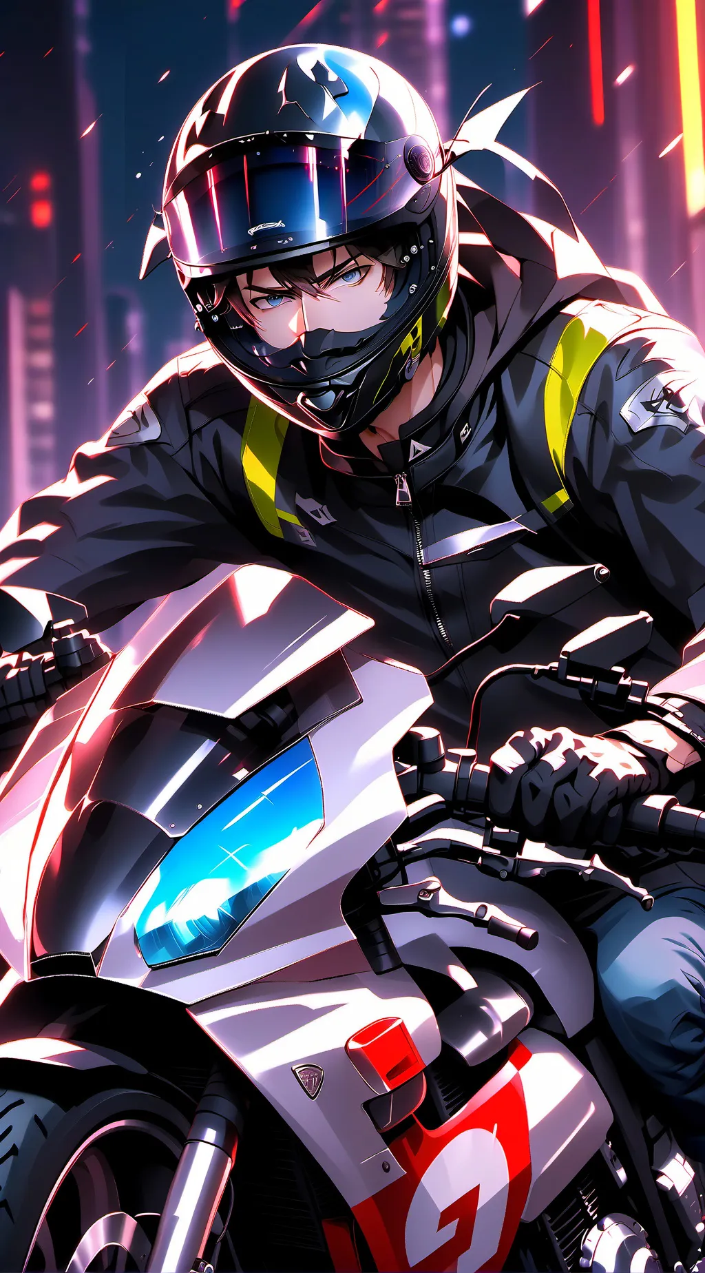 ai character: biker boyfriend background